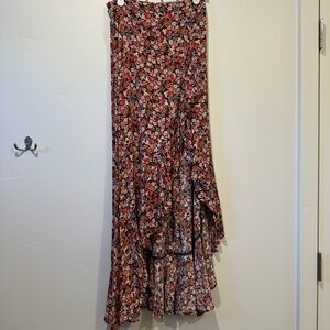 Floral Asymmetrical Skirt